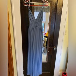 Lulus Depths of My Love Dusty Blue Maxi Dress size S